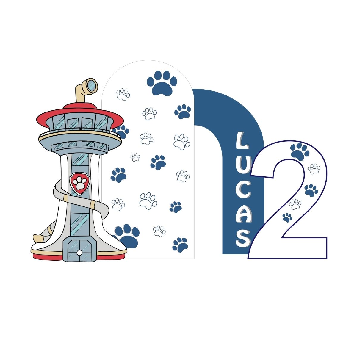 Blue Paw Print