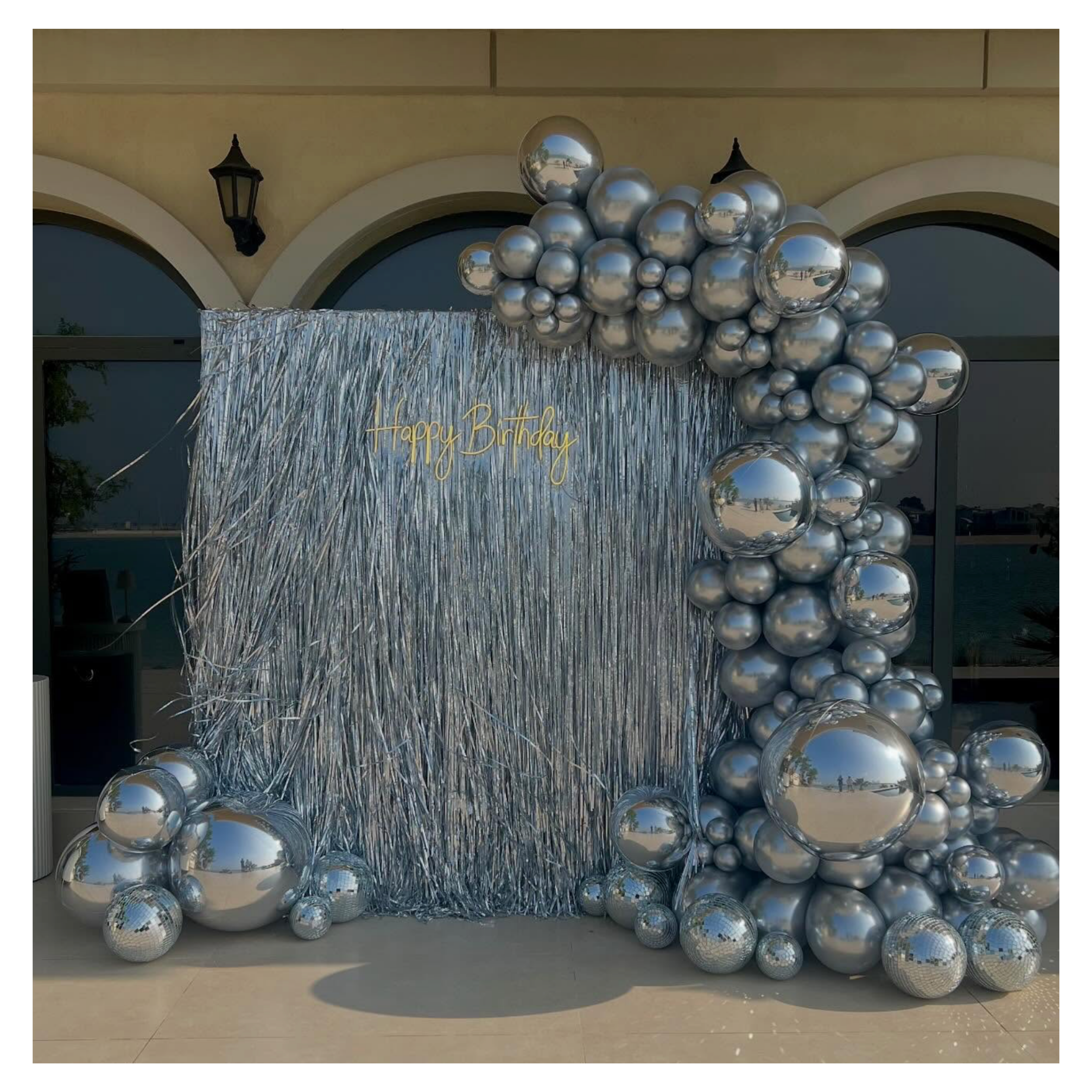 Silver Shimmery Backdrop